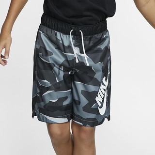 Pantaloni Scurti Nike Sportswear Woven Camo Baieti Negrii Albi | HNSM-24738